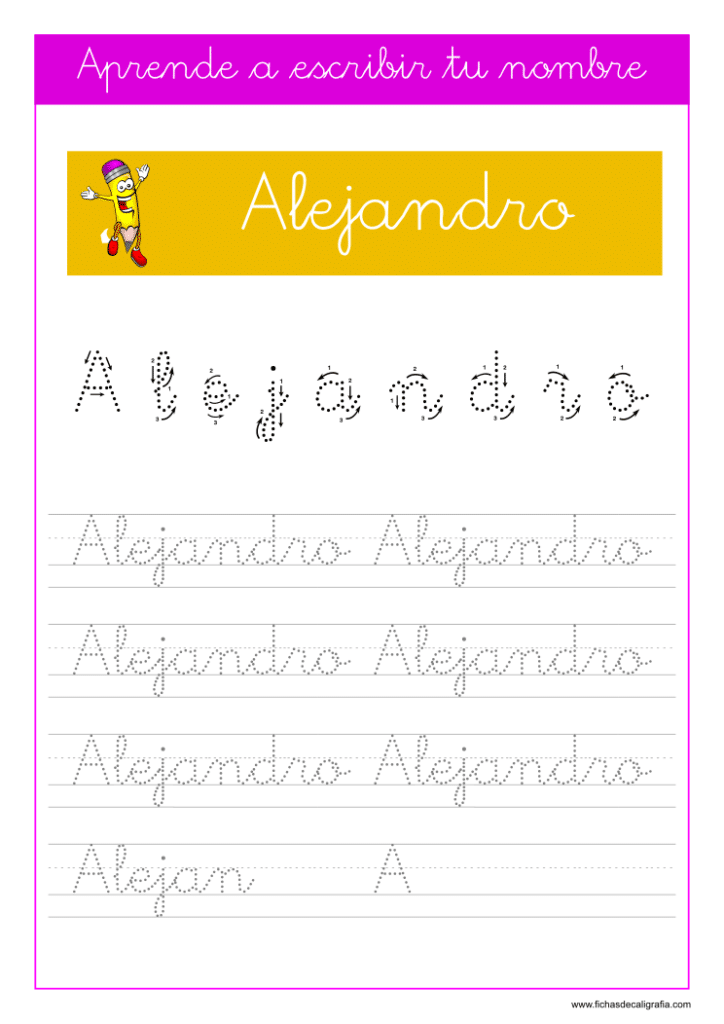 Caligrafía Alejandro