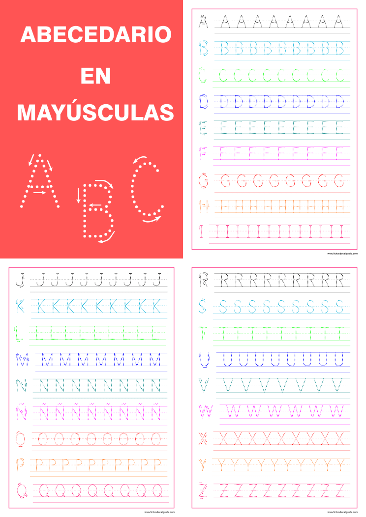 Plantillas de caligrafía con mayúsculas adornadas