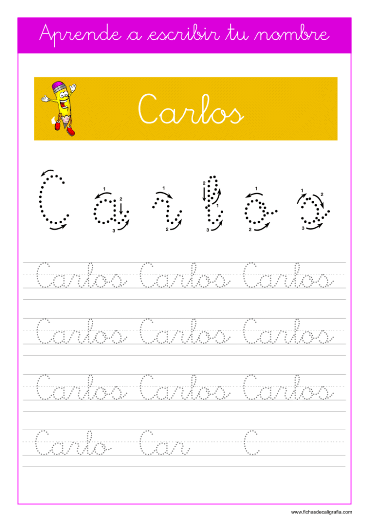 Caligrafía Carlos
