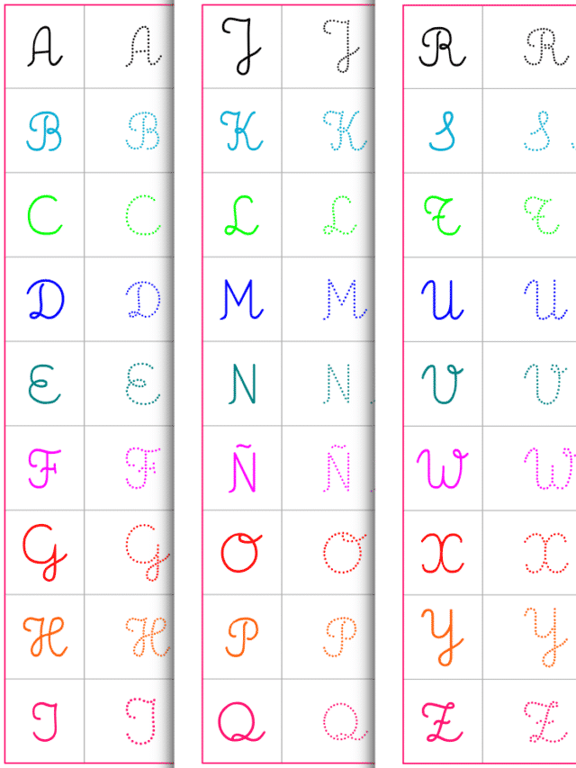 Las Letras del Alfabeto Fichas Caligrafía