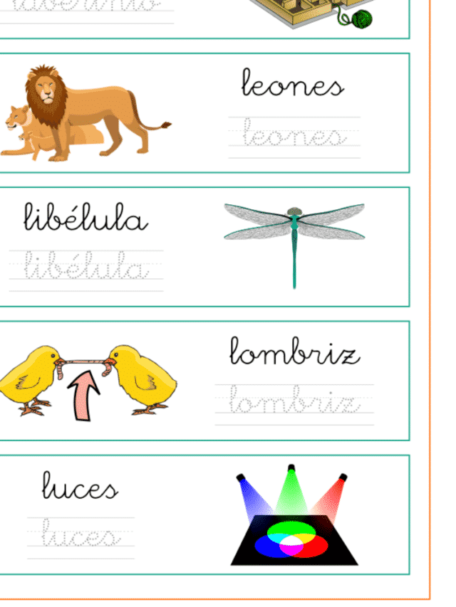Ficha de lectoescritura con palabras que empiezan por la-le-li-lo-lu, recursos educativos