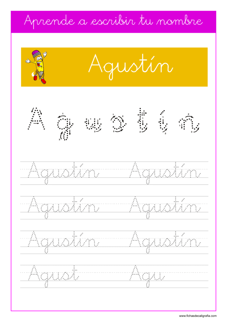 Caligrafía Agustín